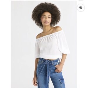 Sofia by Sofia Vergara Off-Shoulder White Blouse